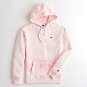 Hollister CoOp Pink Tie Die Hoodie